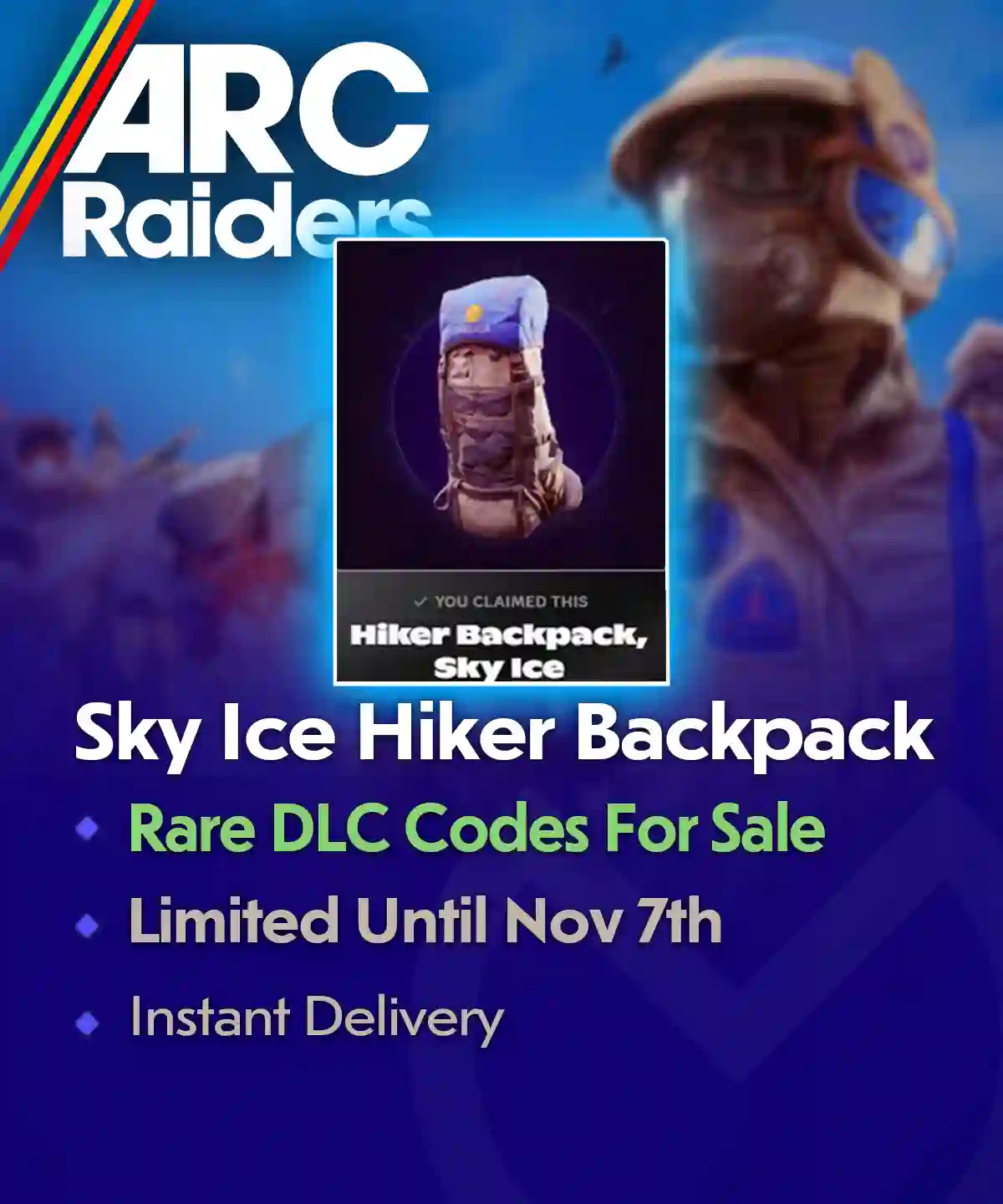 ARC Raiders Sky Ice Hiker Backpack Codes For Sale