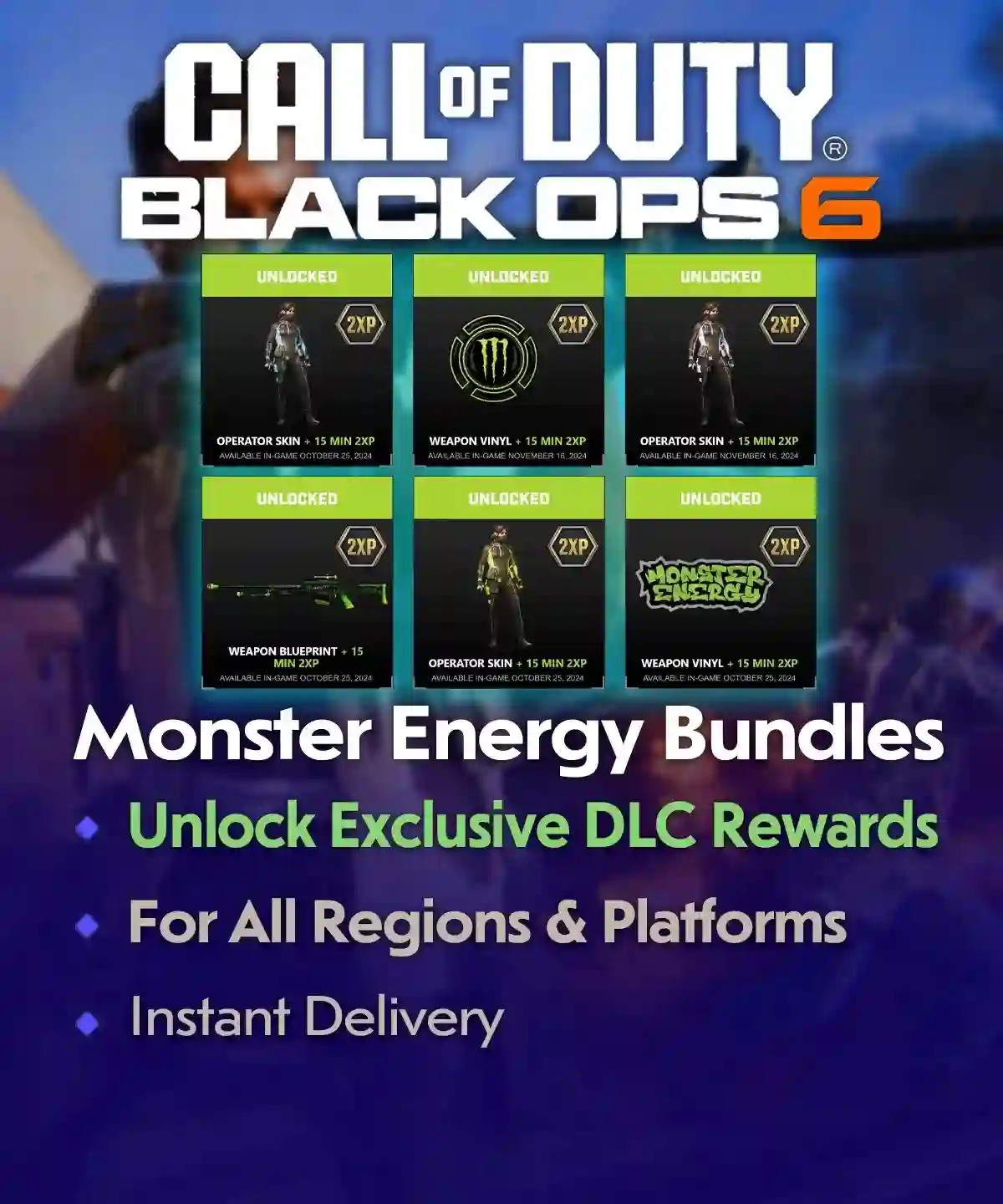 Call of Duty Black Ops 6 Monster Energy Bundle Codes