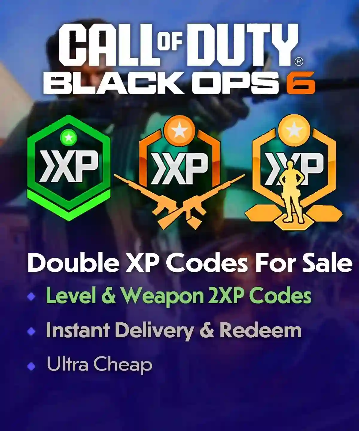 Call of Duty BO6 Double XP Codes For Sale
