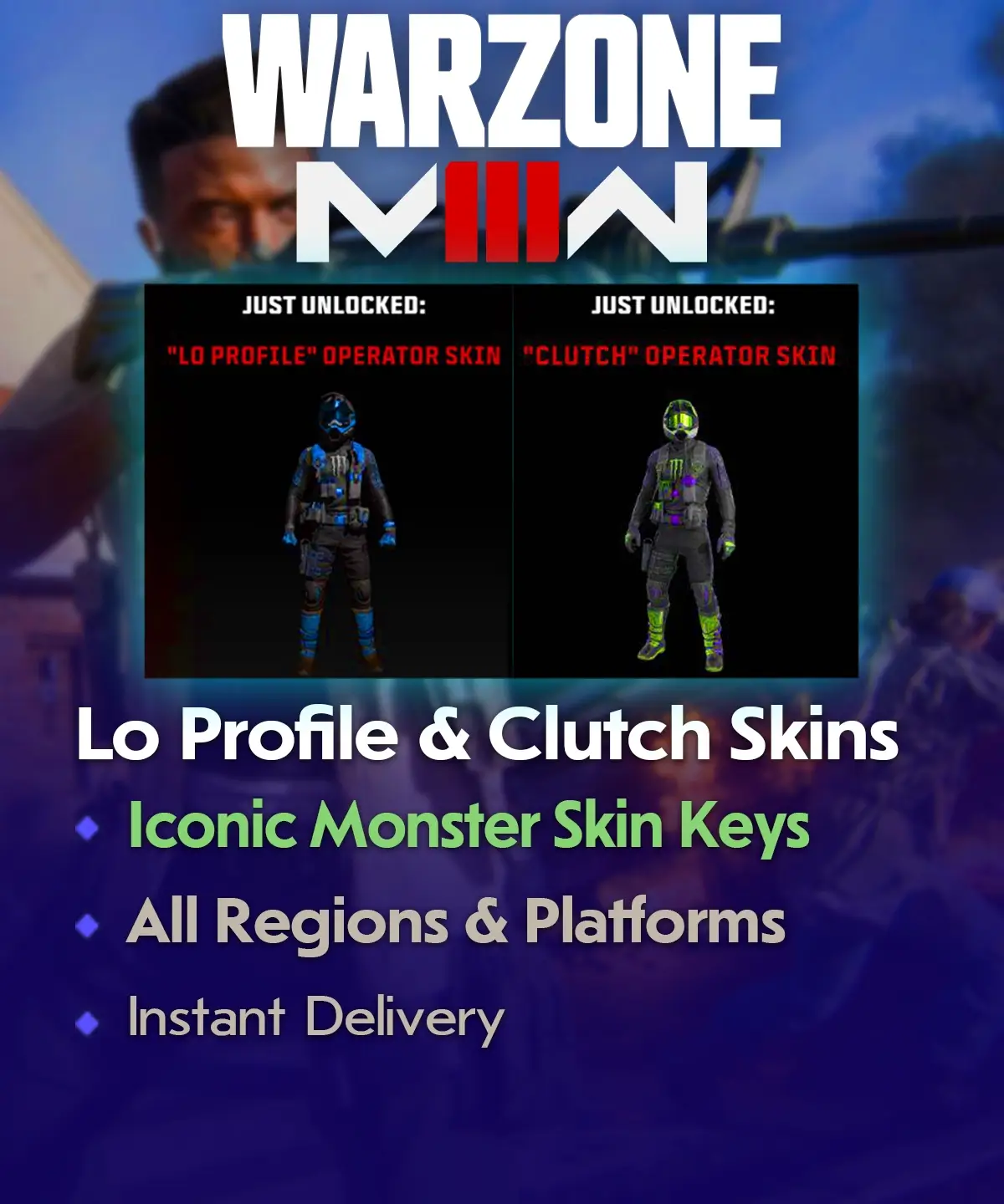 Call of Duty MW3 Clutch & Lo Profile Skin Keys