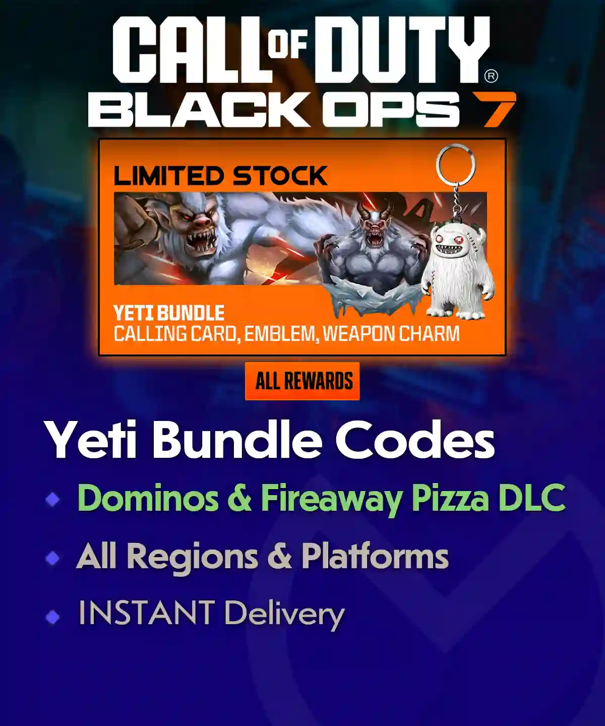 COD BO7 Yeti Bundle Codes – Dominos Fireaway Pizza DLC Keys