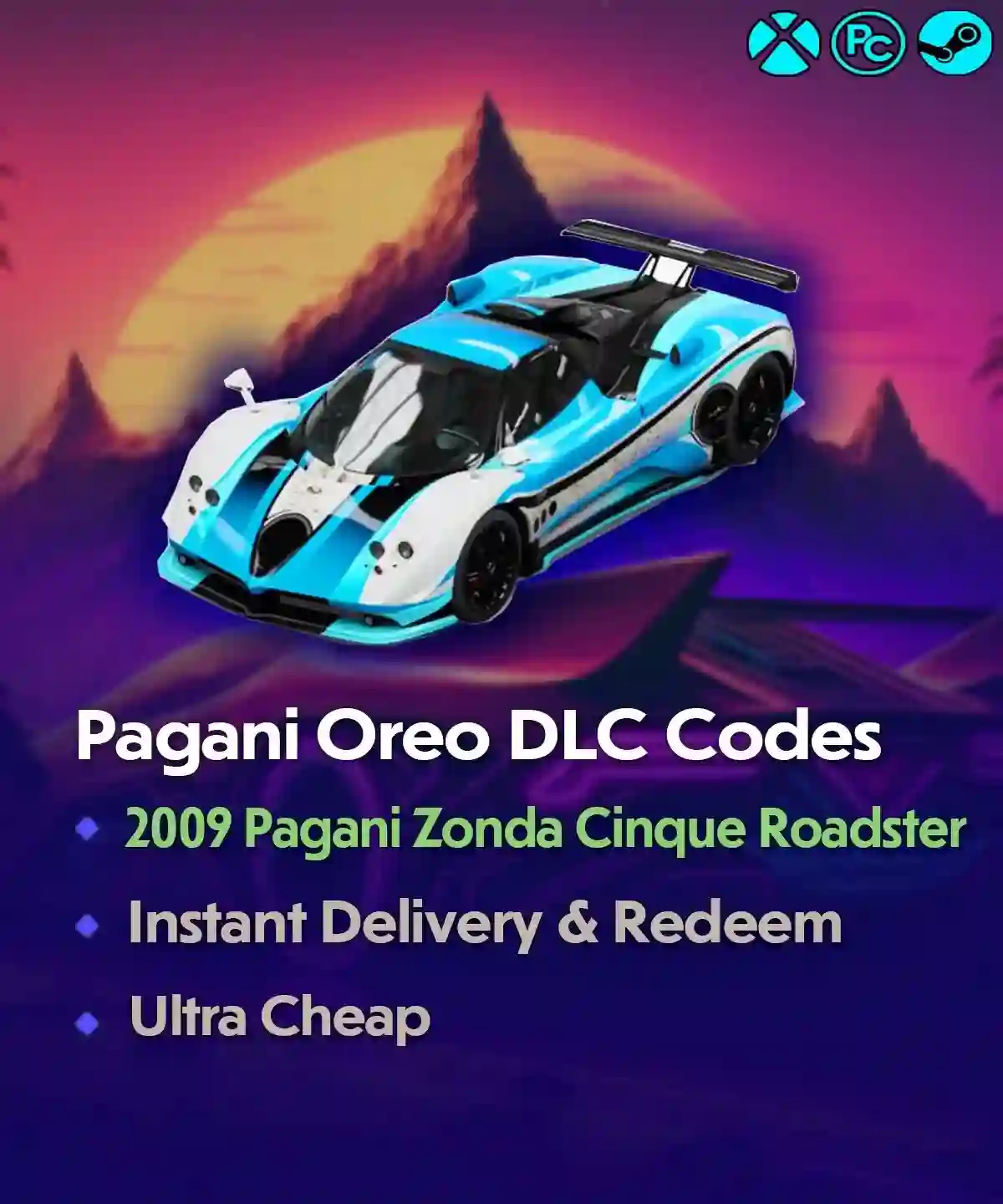 Forza Horizon 5 Pagani Zonda OREO Edition Codes For Sale