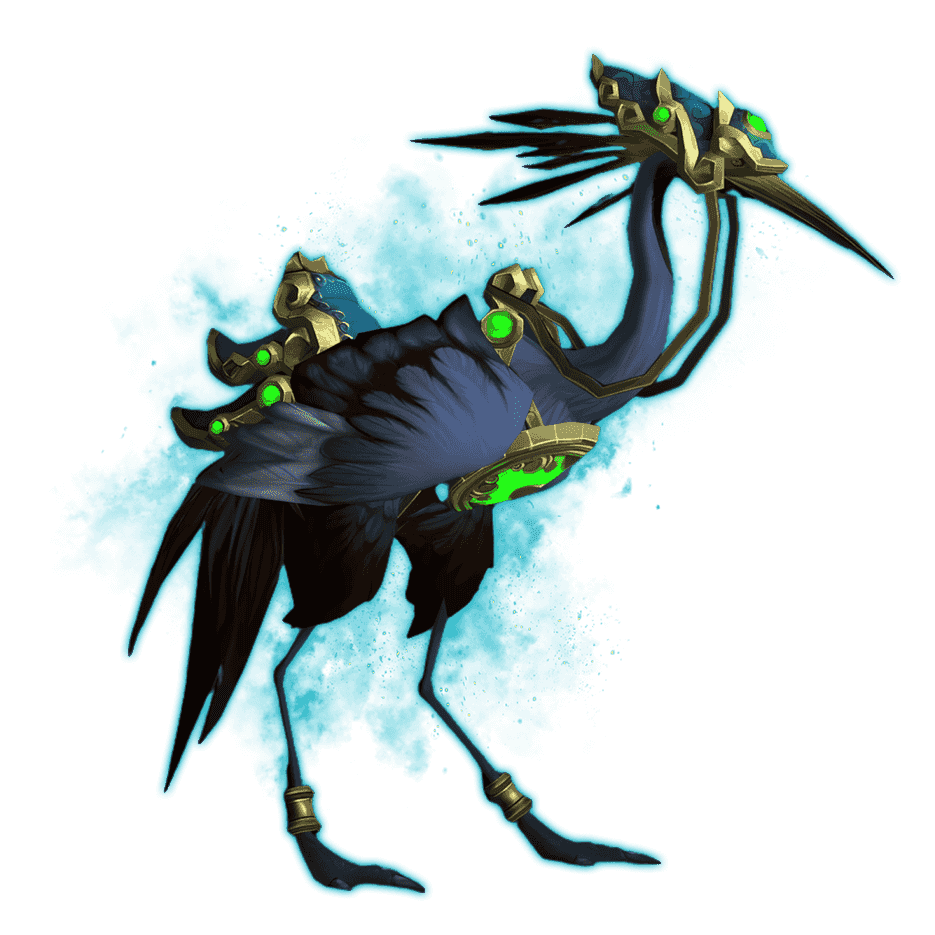 Azure Riding Crane Mount