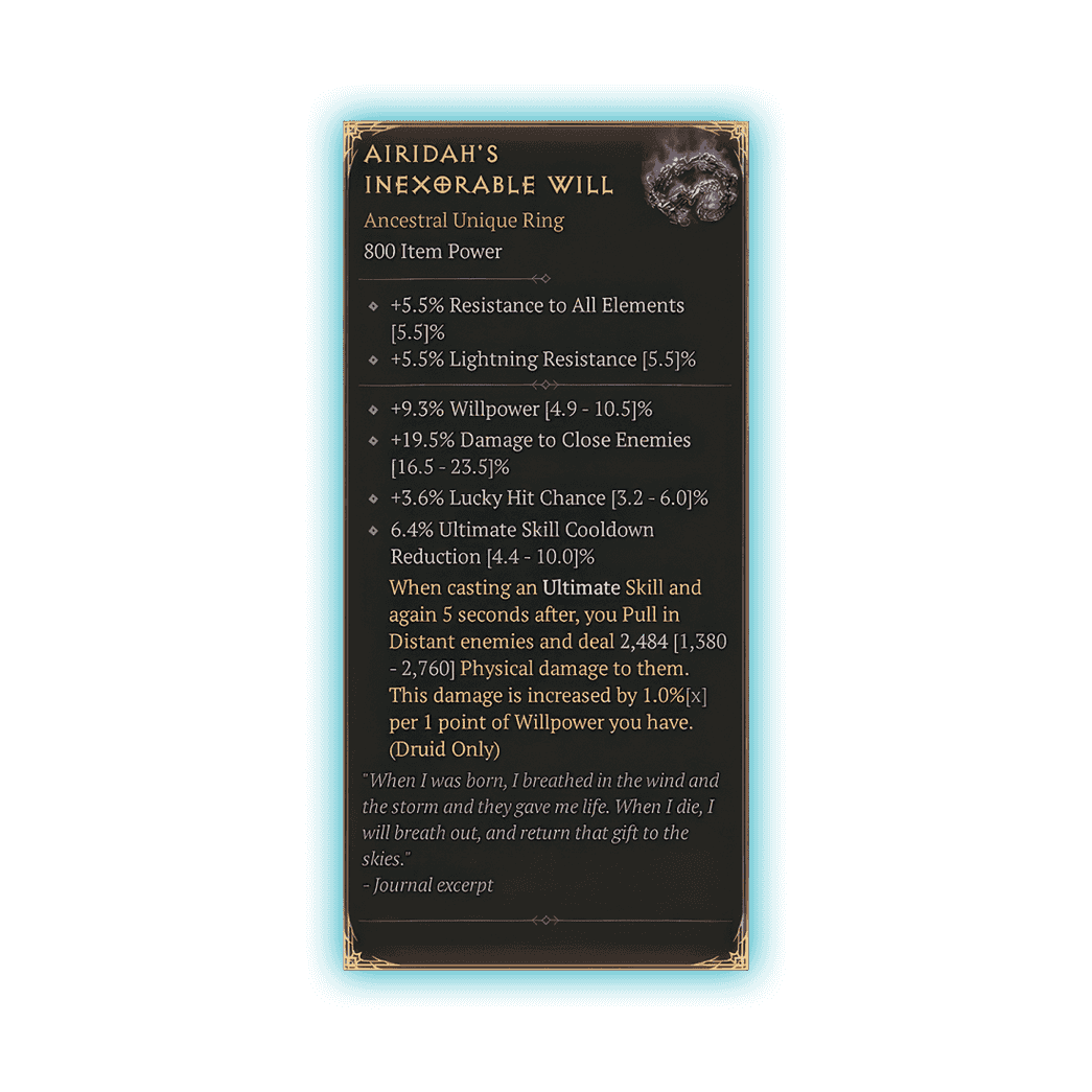 Druid Malignant Ring