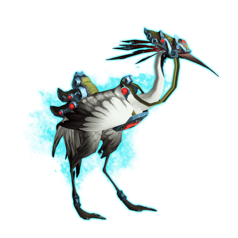 Golden Riding Crane Mount
