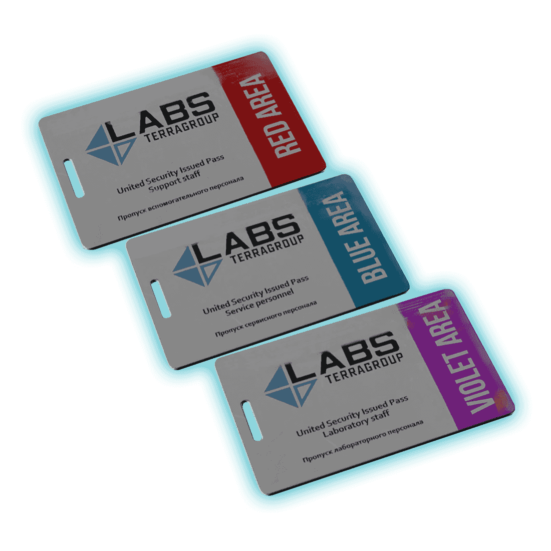 Labs Keycards (Red, Green, Blue, Black, Violet, Yellow)