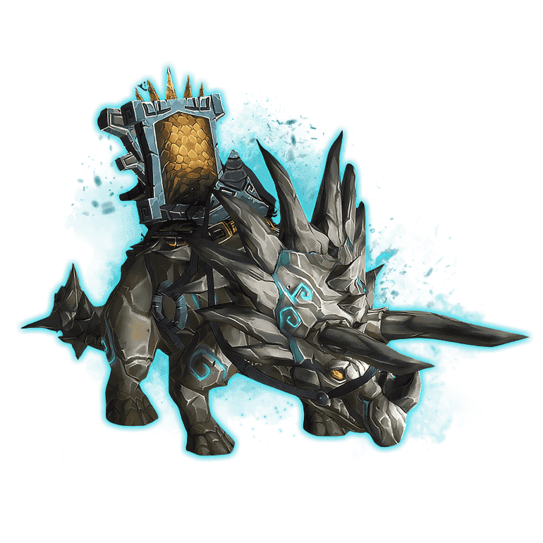 WoW Pandaria Classic Amber Primordial Direhorn Mount
