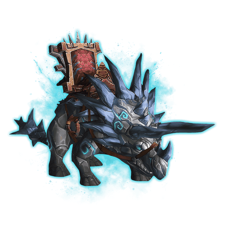 WoW Pandaria Classic Slate Primordial Direhorn Mount